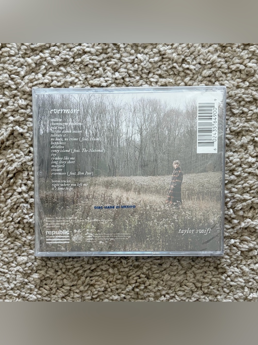 Taylor Swift “evermore” CD Clean Version - Picture 3 of 3